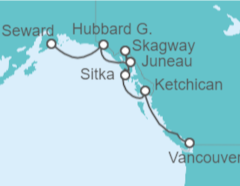 Itinerario del Crucero Alaska - Silversea