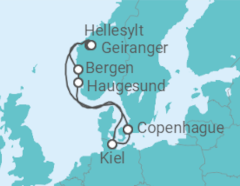 Itinerario del Crucero Valor vikingo - Costa Cruceros