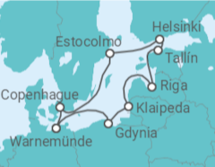 Itinerario del Crucero Capitales Bálticas - MSC Cruceros