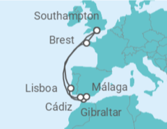 Itinerario del Crucero Portugal, Gibraltar, España - MSC Cruceros