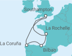 Itinerario del Crucero Francia, España - MSC Cruceros