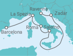 Itinerario del Crucero Italia y Croacia - Royal Caribbean