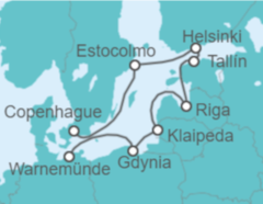 Itinerario del Crucero Capitales Bálticas - MSC Cruceros