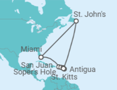 Itinerario del Crucero Los irresistibles sabores del Caribe - Silversea