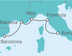 Itinerario del Crucero Italia, Francia, España - Azamara