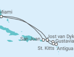 Itinerario del Crucero Las famosas 365 playas de San Cristóbal - Silversea
