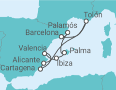 Itinerario del Crucero Ritmos del Mediterráneo - Silversea