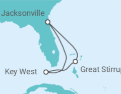 Itinerario del Crucero Bahamas: Great Stirrup Cay y Cayo Hueso - NCL Norwegian Cruise Line