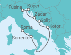 Itinerario del Crucero Acantilados de Sorrento - Silversea