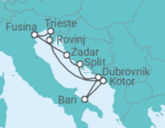 Itinerario del Crucero Fragantes colinas y pueblos de Provenza - Silversea
