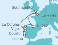 Itinerario del Crucero España, Portugal, Francia - Celebrity Cruises