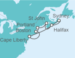 Itinerario del Crucero Estados Unidos (EE.UU.), Canadá - Royal Caribbean