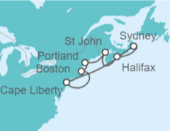 Itinerario del Crucero Estados Unidos (EE.UU.), Canadá - Royal Caribbean