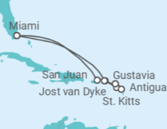 Itinerario del Crucero Escapada caribeña de mares turquesa - Silversea