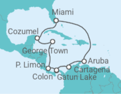 Itinerario del Crucero Canal de Panamá con Costa Rica y el Caribe - Princess Cruises
