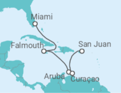 Itinerario del Crucero Caribe Sur con Curazao - Princess Cruises