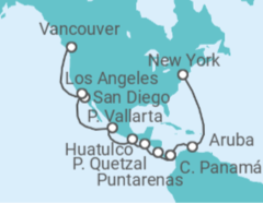 Itinerario del Crucero Canal de Panamá y Costa del Pacífico - Princess Cruises