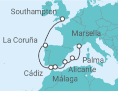 Itinerario del Crucero España - MSC Cruceros