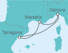 Itinerario del Crucero Francia, España - MSC Cruceros