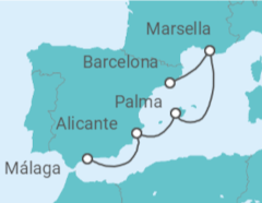 Itinerario del Crucero España, Francia - MSC Cruceros