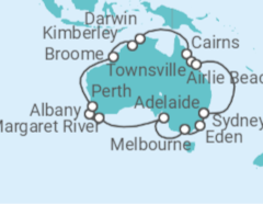 Itinerario del Crucero Vuelta a Australia - Princess Cruises