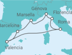 Itinerario del Crucero España, Francia, Italia - MSC Cruceros