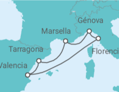 Itinerario del Crucero España, Francia, Italia - MSC Cruceros