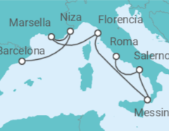 Itinerario del Crucero Niza, Florencia y Costa Amalfitana  - NCL Norwegian Cruise Line