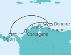 Itinerario del Crucero Colombia, Bonaire, San Eustaquio y Saba, Aruba, Curaçao - Royal Caribbean