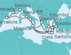 Itinerario del Crucero Lo Mejor del Mediterráneo - Princess Cruises