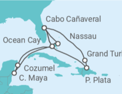 Itinerario del Crucero República Dominicana, México, Bahamas - MSC Cruceros
