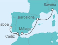 Itinerario del Crucero España - Costa Cruceros