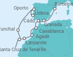 Itinerario del Crucero Islas Canarias - NCL Norwegian Cruise Line