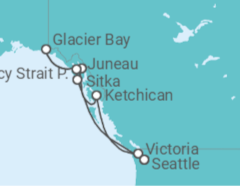 Itinerario del Crucero Alaska - NCL Norwegian Cruise Line