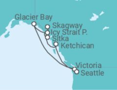 Itinerario del Crucero Alaska - NCL Norwegian Cruise Line