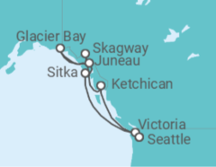 Itinerario del Crucero Alaska - NCL Norwegian Cruise Line