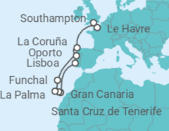 Itinerario del Crucero Europa: Francia, España y Bélgica - NCL Norwegian Cruise Line