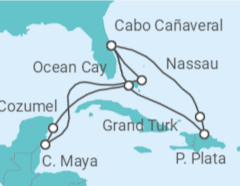 Itinerario del Crucero México, Bahamas, República Dominicana - MSC Cruceros