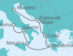Itinerario del Crucero Croacia, Montenegro, Grecia, Italia - NCL Norwegian Cruise Line