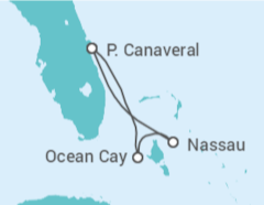 Itinerario del Crucero Bahamas - MSC Cruceros