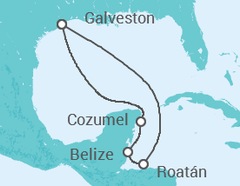 Itinerario del Crucero Honduras, Belice, México - Carnival Cruise Line
