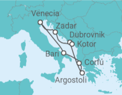 Itinerario del Crucero Bahías de ensueño - Costa Cruceros