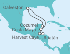 Itinerario del Crucero México, Honduras - NCL Norwegian Cruise Line
