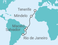 Itinerario del Crucero Cabo Verde, Brasil - Costa Cruceros