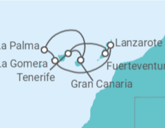 Itinerario del Crucero Islas Canarias - AIDA