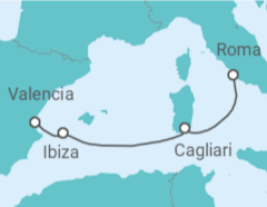 Itinerario del Crucero España, Italia - MSC Cruceros