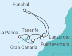 Itinerario del Crucero Islas Canarias - MSC Cruceros