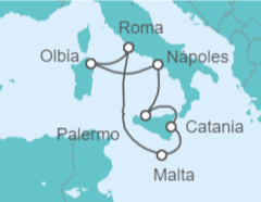 Itinerario del Crucero Malta, Italia - AIDA