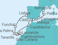 Itinerario del Crucero Islas Canarias - Regent Seven Seas