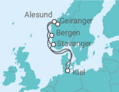 Itinerario del Crucero Noruega - AIDA